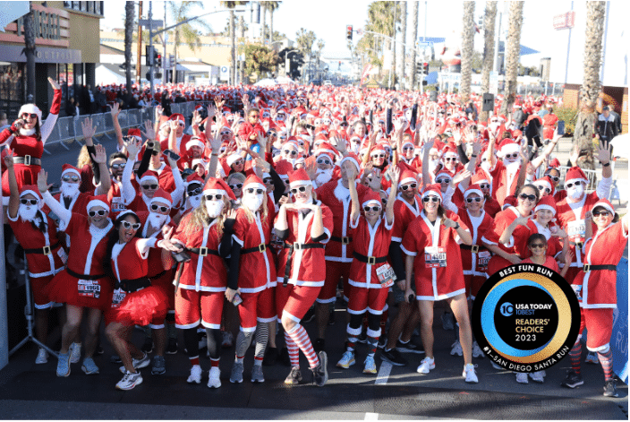 Santa Run in Pacific Beach